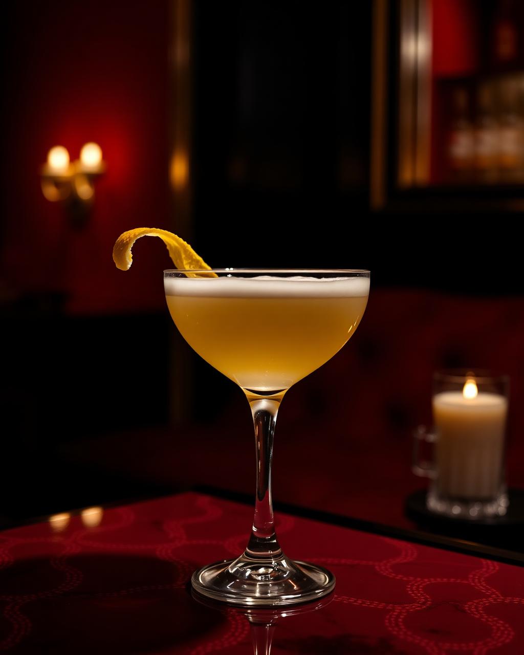 Vodka Sour cocktail served at The Velvet Bar